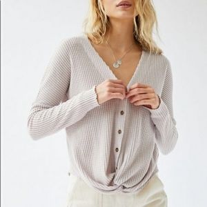 Cozy waffle knit urban outfitters thermal NWT